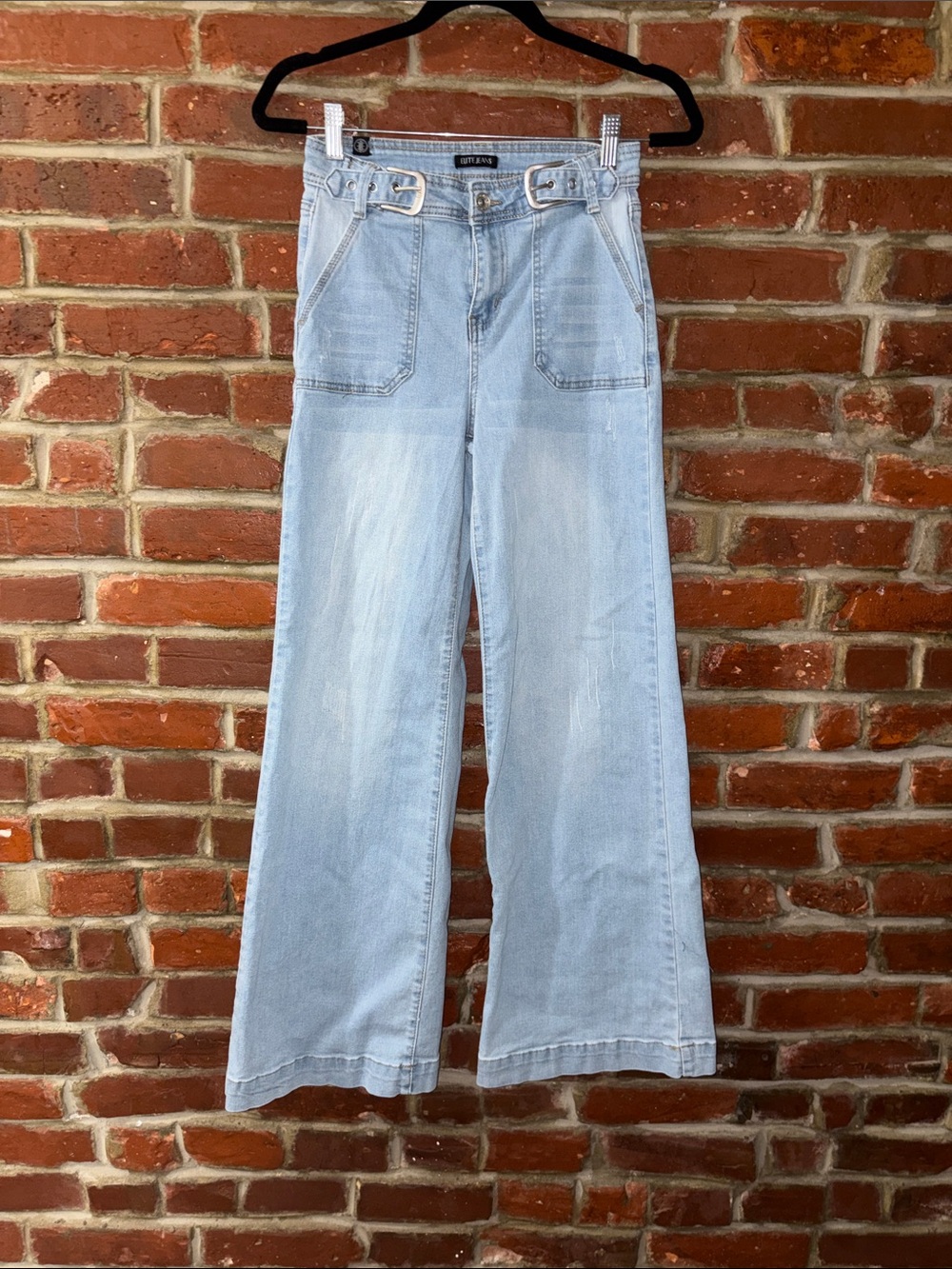 Y2K Light Blue Women’s Wide-Leg Jeans
